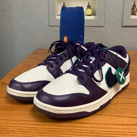 Nike | Shoes | Nike Dunk Low Chenille Swoosh Sail Grand  display picture 1